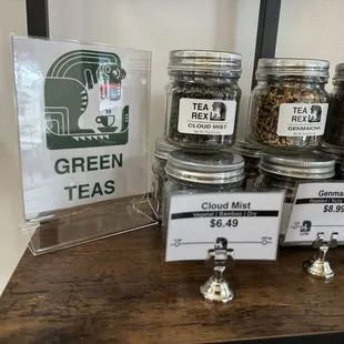 Small sampling of their teas selection.  Cute logo!