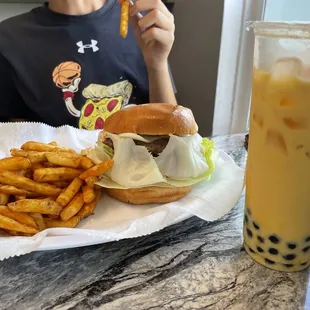 LAKELAND BURGER and fries
