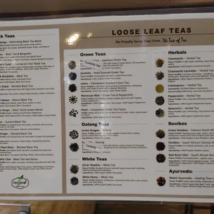 sushi and sashimi, menu