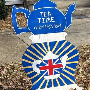 a teapot with a british flag
