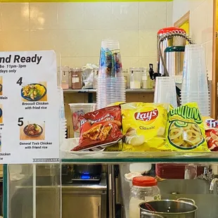 a hot and ready food counter