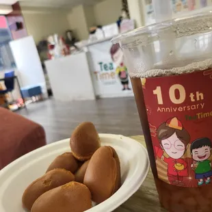 Roasted Oolong add honey tapioca . Love that you can pick Sugar level.