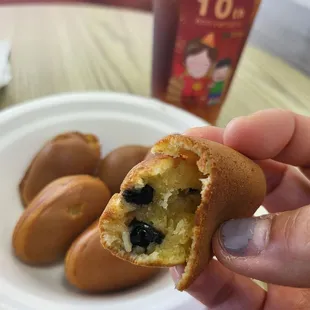 Eggffles--Original, Azuki or boba flavors. You can mix and match flavors. 6 per order. Yummy  (boba eggffle pictured)