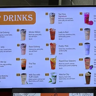 Top drinks menu 12.28.23