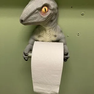 Toilet paper holder in the bathroom...I had to laugh and take a picture!