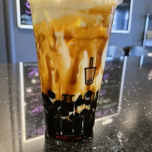 Lava boba milk ( black sugar flavor )