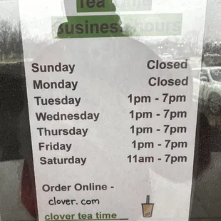 We hours as of March 23rd