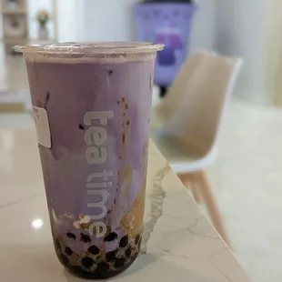 Taro ube brown sugar boba