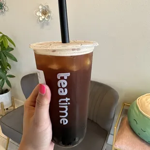 Honey black tea w/tapioca