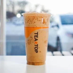 Real Taro Milk Tea w/ Sago