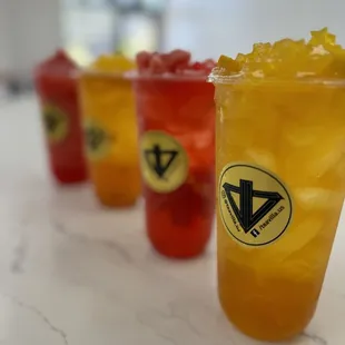 Variety of fruit teas