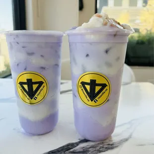 Ube taro with mochi puff