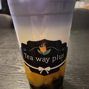 Butterfly Pea Mango Latte