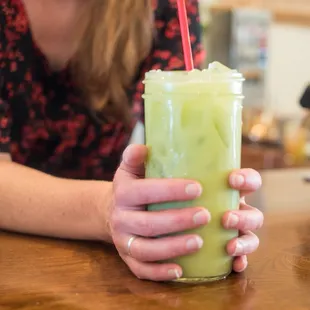 The Coconut Grass Skirt "iced" a matcha coconut milk inspiration.