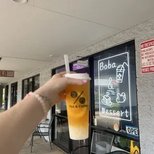 Peach and orange tea