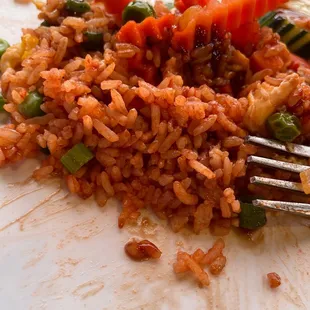 Fried rice- Has a Mexican rice color