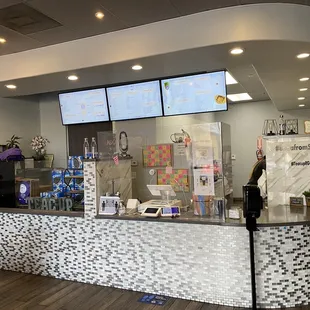 Order counter and menu
