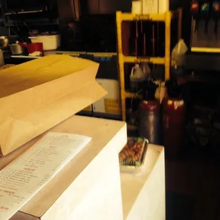 a box of tea on a counter