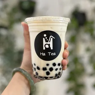 Jasmine Milk Tea with boba