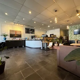 the inside of a coffee shop