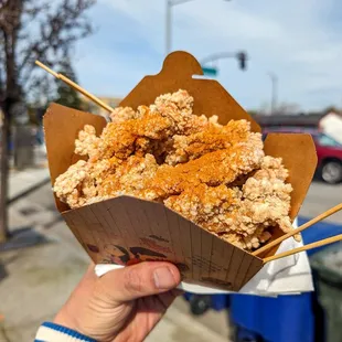 popcorn chicken $8.50