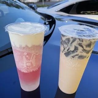 A2. Grass Jelly Milk Tea