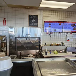 Zoom in on the chalkboard and it will tell you what they have everyday