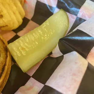 Only half a pickle. This made me lol