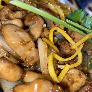 Shaken Chicken with Garlic Noodles