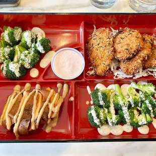 Panko Fried Chicken Bento Box (no rice)