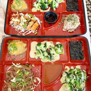 Salmon Bento &amp; Korean Brisket Bento Boxes