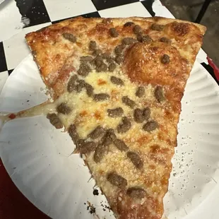 Hamburger BYO Pizza Slice