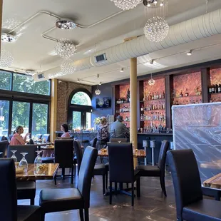 the inside of a restaurant