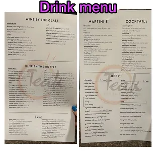 Menu as of 1-15-25