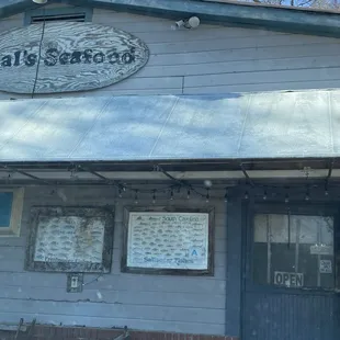 Front door. You're in the right place. Go ahead, step in for the best seafood you've ever eaten.