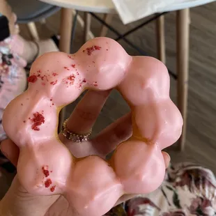 Strawberry Mochi donut