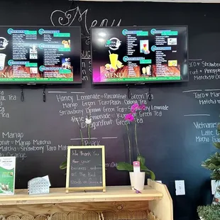 Menu of Jilly Jelly Boba and Snow