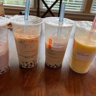 Delicious tea, my kid love the mango yogurt slush, great service and prices in the area.