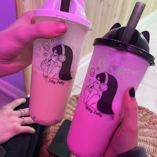 Pandan Milk Green Tea &amp; Dragonfruit Milk Green Tea