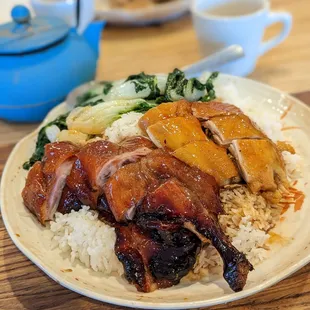 a plate of food on a table
