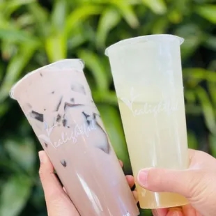 Elderberry Milk Tea &amp; Lychee Lemonade ~