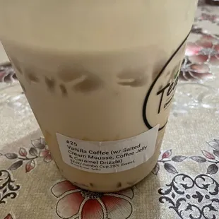 I really love this drink before, but now I'm so upset test so bad. Test just milk and caramel