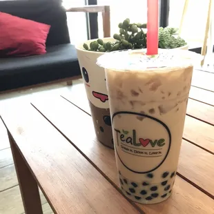 two drinks on a table