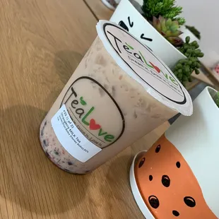 two cups of iced tea on a table