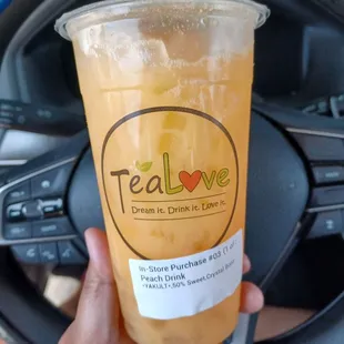 Peach yakult ($5.60)
