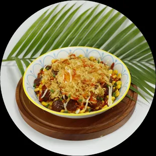a bowl of food
