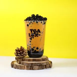 a cup of bubble tea