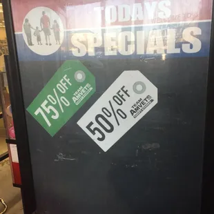 Daily specials