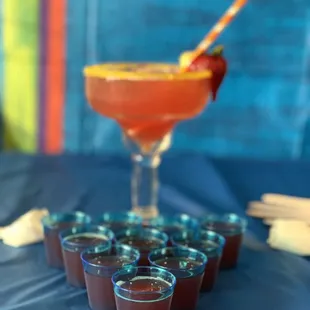 Fancy drinks prepped at this Team Cantina!