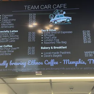 Menu board
